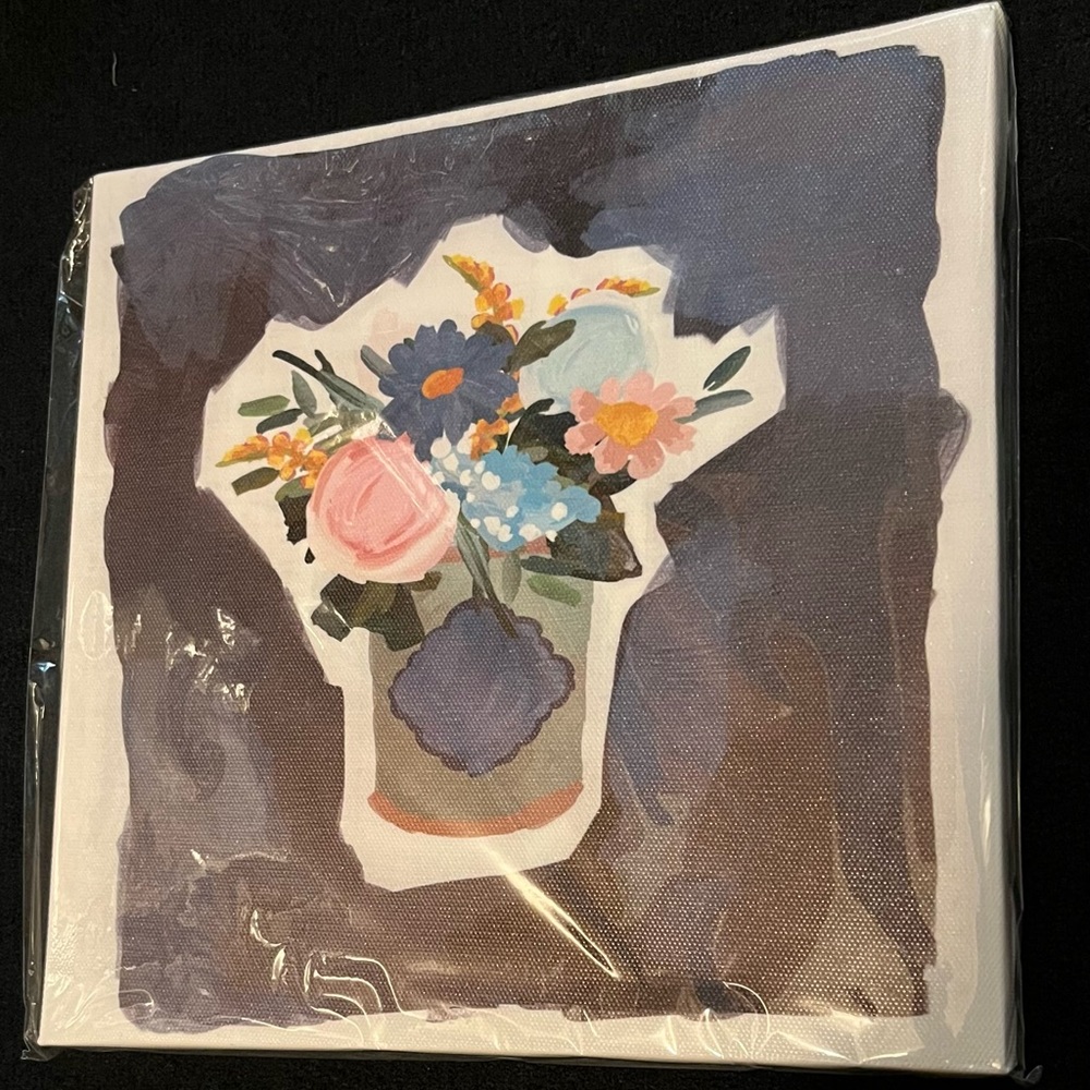 8 x 8 Canvas picture - Floral in vase 
New in packaging